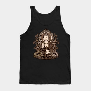 Gautama Buddha Woodgrain Tank Top